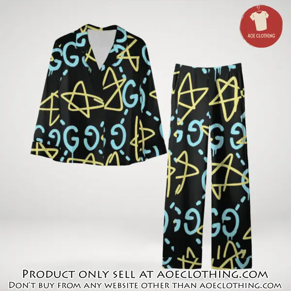 Trending luxury gc satin pajama set pjs1066 aoe2603719